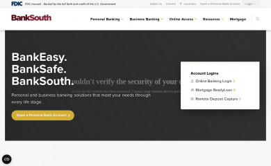 banksouth.com screenshot