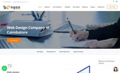 banyaninfotech.com screenshot