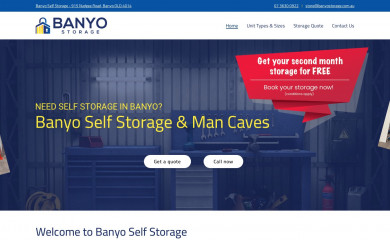banyostorage.com.au screenshot