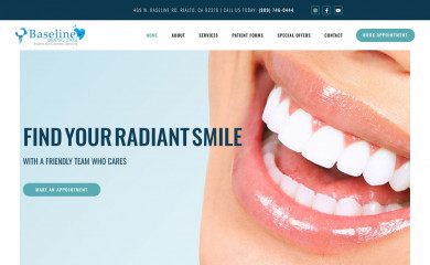 baselinedentalcare.com screenshot