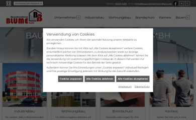 bauunternehmen-blume.de screenshot
