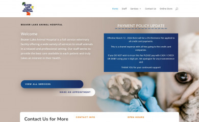 beaverlakeanimalhospital.org screenshot