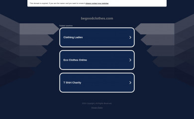 begoodclothes.com screenshot
