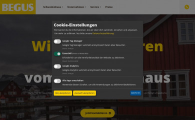 begus-schwedenhaus.de screenshot