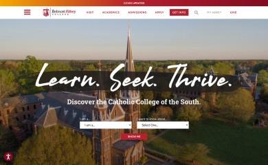 belmontabbeycollege.edu screenshot