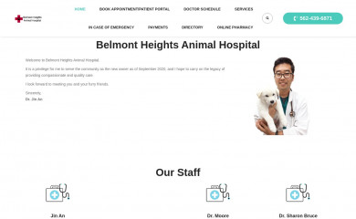belmontheightsvet.com screenshot