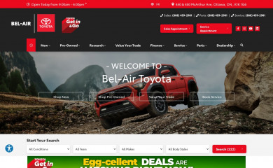 belairtoyota.ca screenshot
