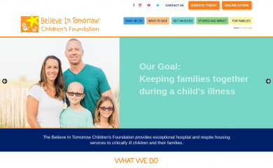 believeintomorrow.org screenshot