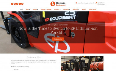 bennieequipment.co.uk screenshot