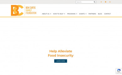 bencurtisfoundation.org screenshot
