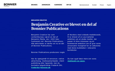 benjamincreative.dk screenshot