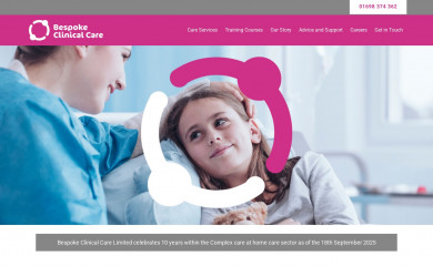 bespokeclinicalcare.co.uk screenshot
