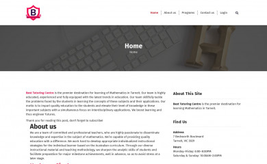 besttutoringcentre.com.au screenshot