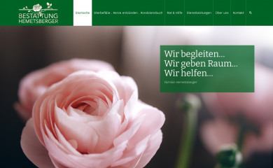 bestattung-hemetsberger.at screenshot