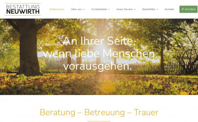bestattung-neuwirth.at screenshot