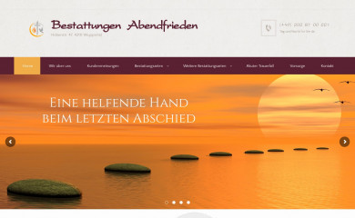 bestattungen-abendfrieden.de screenshot