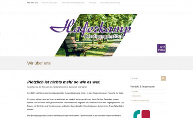 bestattungen-haferkamp.de screenshot
