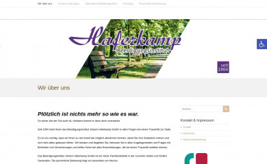 bestattungen-haferkamp.de screenshot