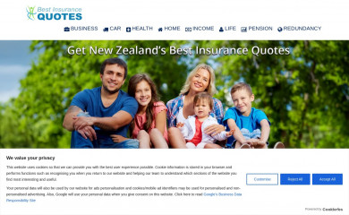 bestinsurancequotes.co.nz screenshot