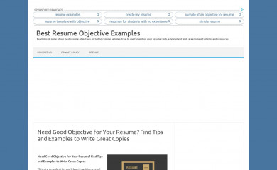 bestresumeobjectiveexamples.com screenshot
