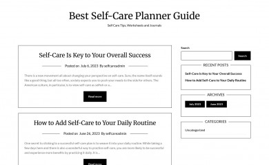 bestselfcareplanner.com screenshot