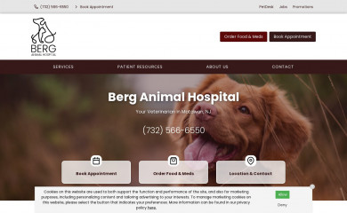 berganimalhospital.com screenshot