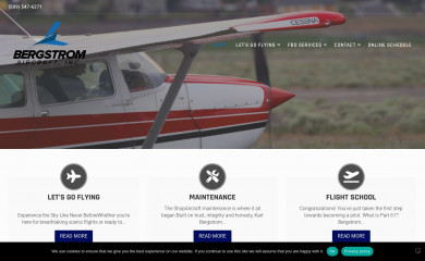bergstromaircraft.com screenshot
