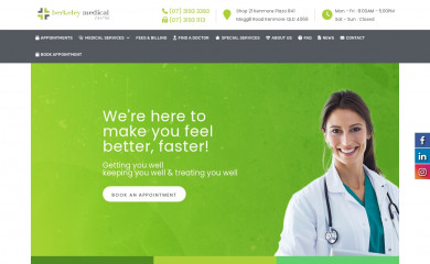 berkeleymedical.com.au screenshot