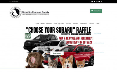 berkshirehumane.org screenshot