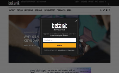 http://betakit.com screenshot