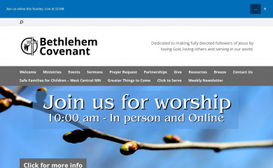 bethcov.org screenshot