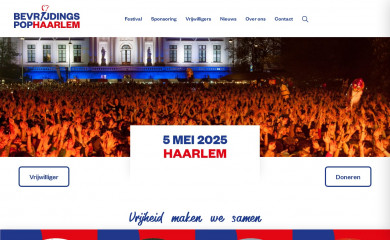 bevrijdingspop.nl screenshot