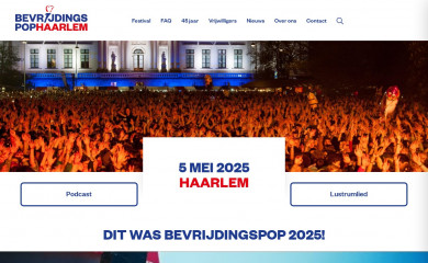 bevrijdingspop.nl screenshot