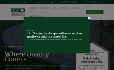 bhglandscapes.com screenshot