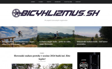 bicyklizmus.sk screenshot