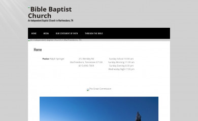 biblebaptistmurfreesboro.org screenshot