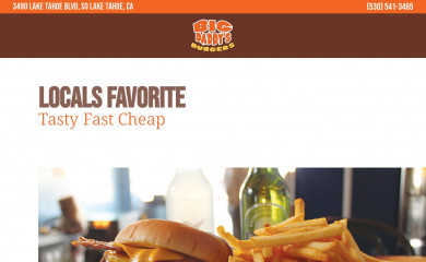 bigdaddysburgerstahoe.com screenshot