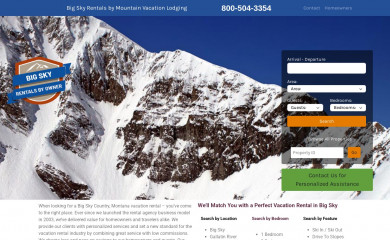 bigskyvacationhomes.com screenshot