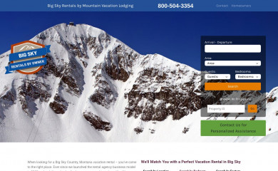 bigskyvacationhomes.com screenshot
