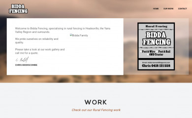 biddafencing.com.au screenshot