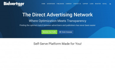 bidvertiser.com screenshot
