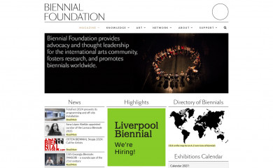 biennialfoundation.org screenshot