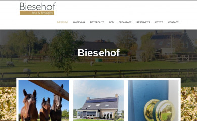biesehofbedandbreakfast.nl screenshot