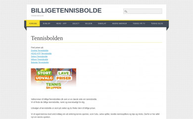 billigetennisbolden.dk screenshot