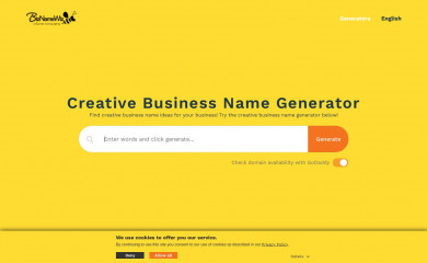 biznamewiz.com screenshot