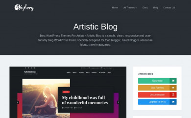 Artistic Blog screenshot