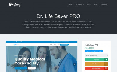 https://bizbergthemes.com/downloads/dr-life-saver-pro/ screenshot