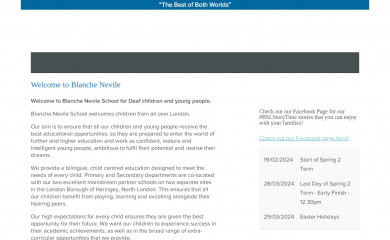 blanchenevile.org.uk screenshot