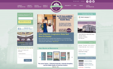 blackstonelibrary.org screenshot