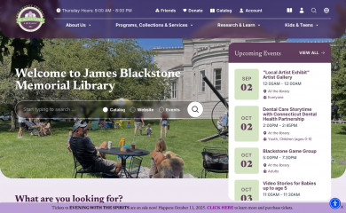 blackstonelibrary.org screenshot